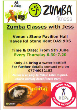 ZUMBA Classes at Stone Pavillion Hall Stone/Dartford KENT !! ZUMBA Classes at Stone Pavillion Hall Stone/Dartford KENT !!